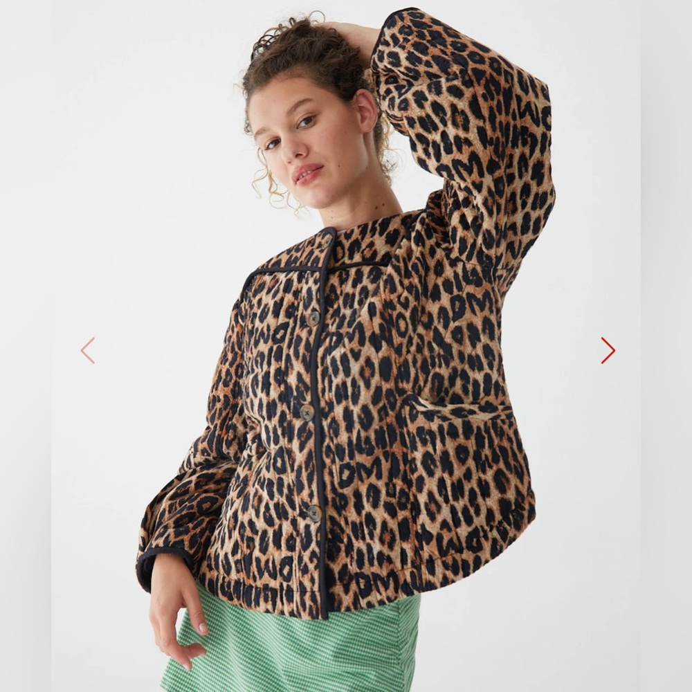 ✨ Damson Madder Macey Quilted Jacket – Leopard (UK 10/US 6) ✨